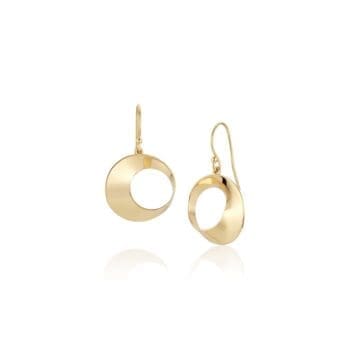 Delicate 14K yellow gold French wire earrings