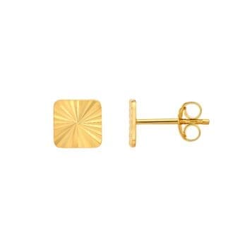 Pair of 14K yellow gold stud earrings
