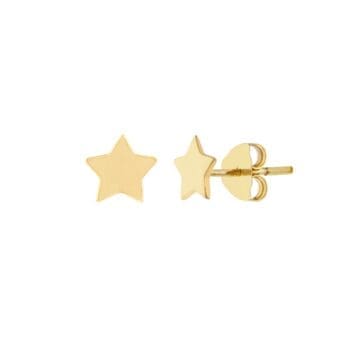 Pair of polished 14K yellow gold stud earrings