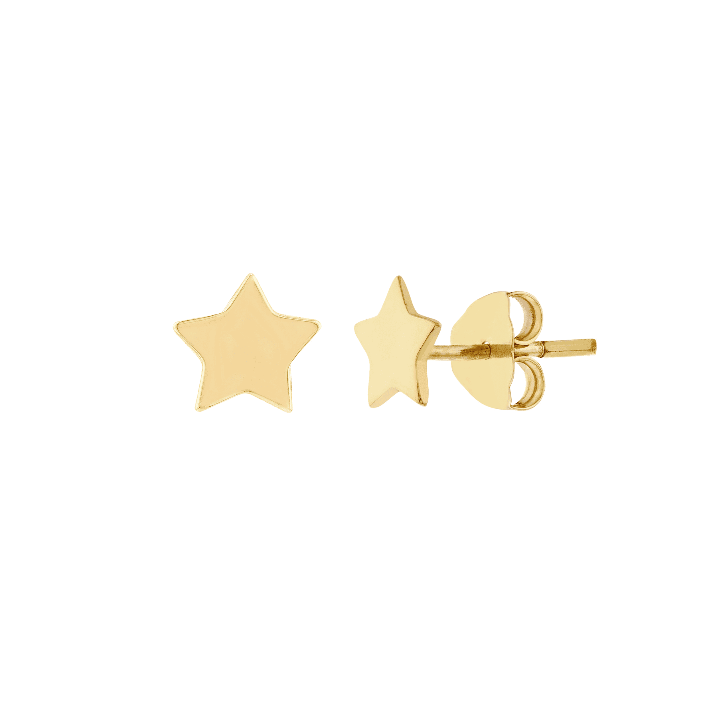Pair of polished 14K yellow gold stud earrings