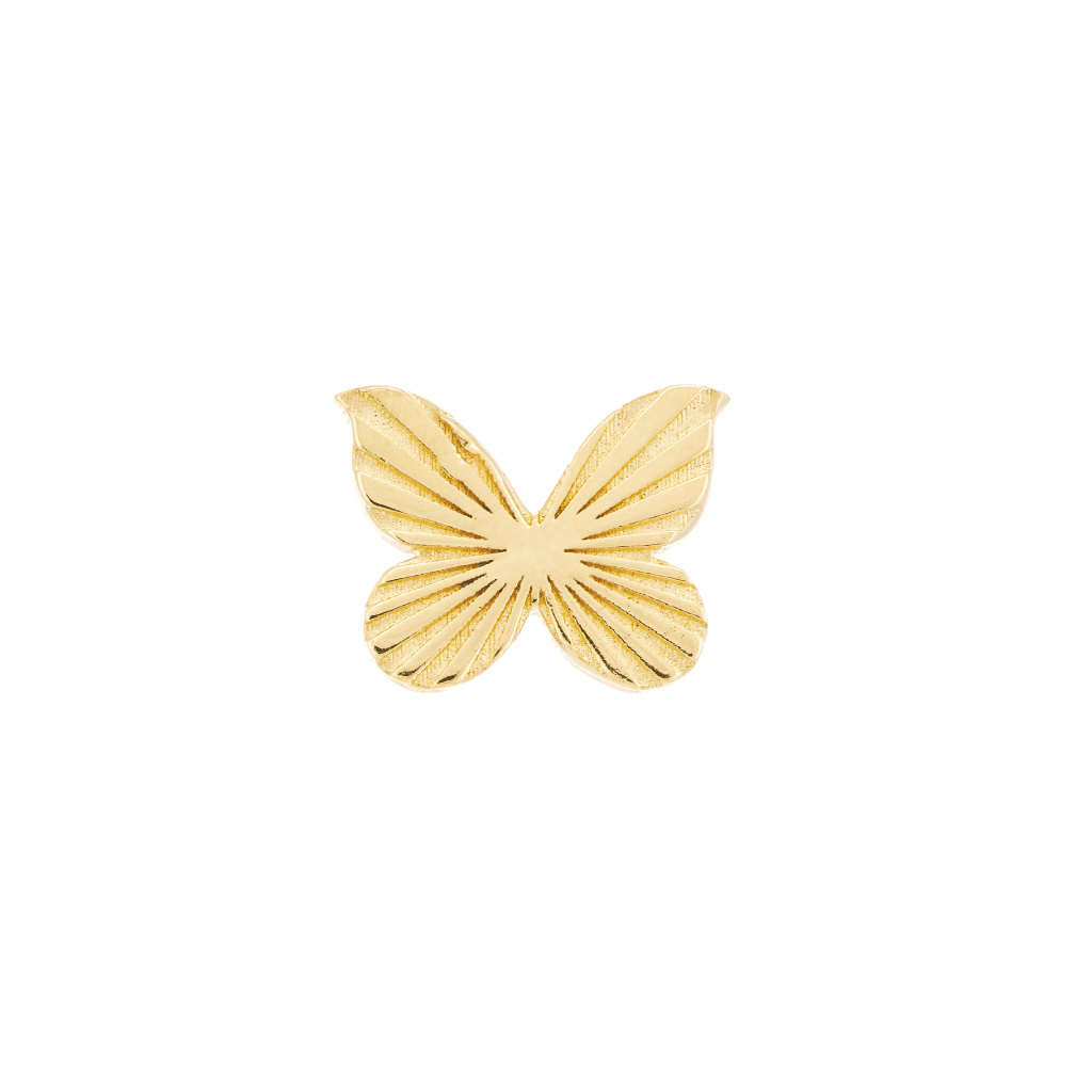 Pair of polished 14K yellow gold stud earrings