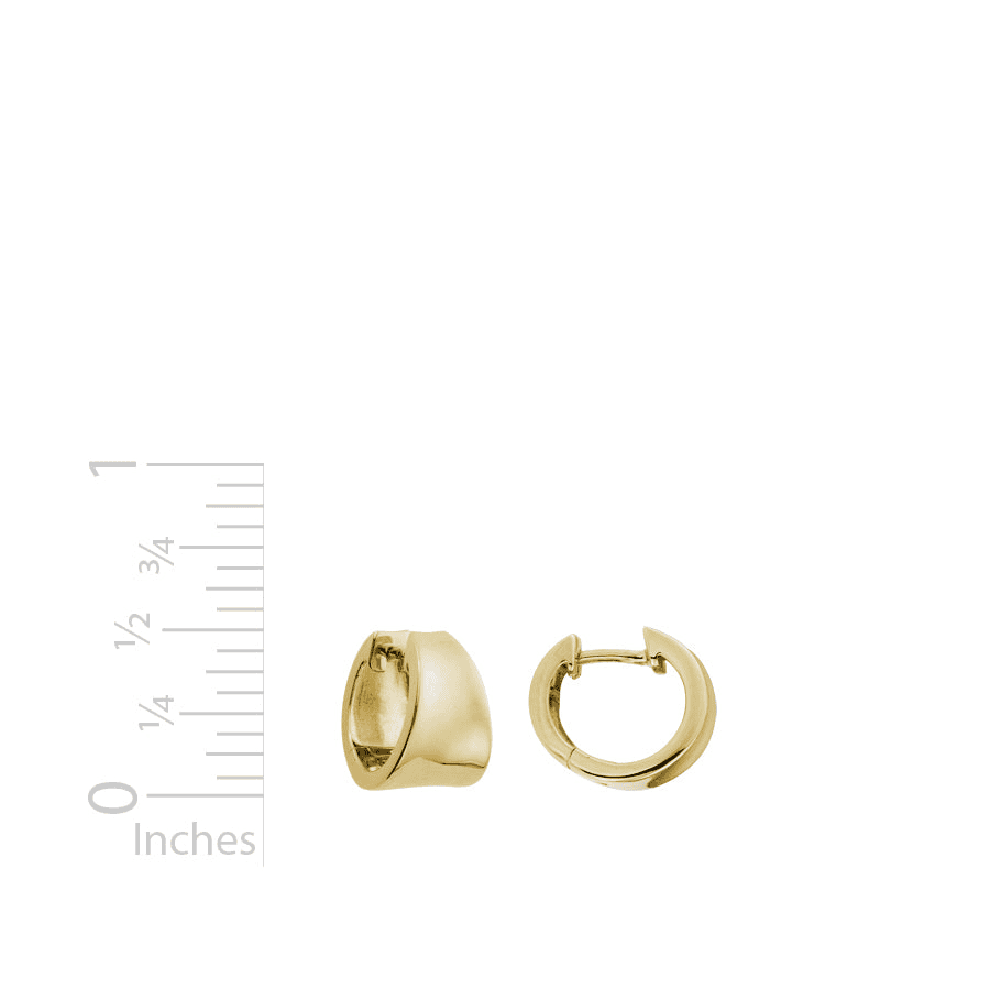 Small 14K yellow gold huggie hoop earrings
