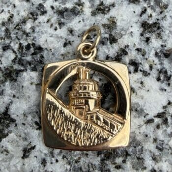 Light House pendant crafted in 14K yellow gold