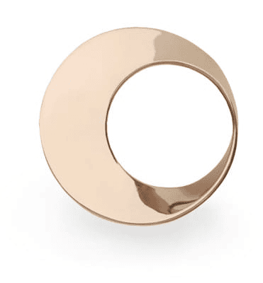 Mobius twist necklace pendant in 14K rose gold
