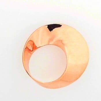 Mobius pendant necklace crafted in 14K rose gold with a twisted infinity design