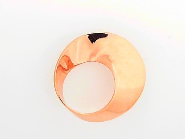 Mobius pendant necklace crafted in 14K rose gold with a twisted infinity design