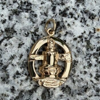 Light House pendant crafted in 14K yellow gold