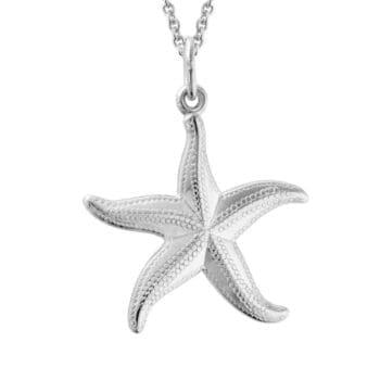 Sterling silver Starfish necklace with cable chain