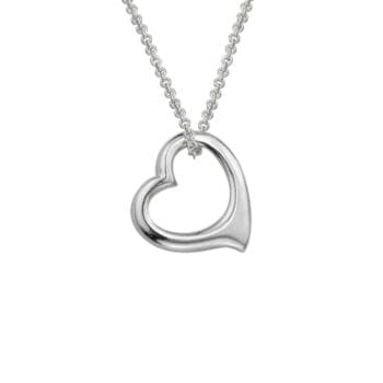 Sterling silver cable chain necklace laid flat showing clasp and polished links