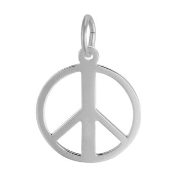 Sterling silver peace symbol charm
