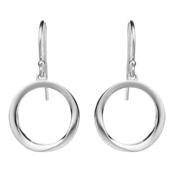 Sterling silver dangle earrings with French wire closure