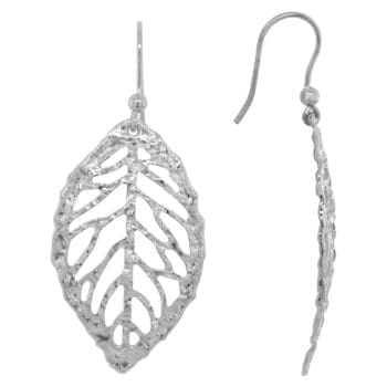 Pair of sterling silver earrings with French wire hooks