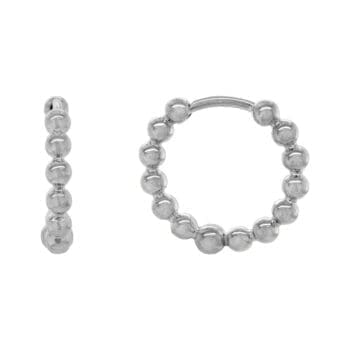 Sterling silver huggie hoop earrings
