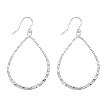 Drop sterling silver earrings with French wire backs
