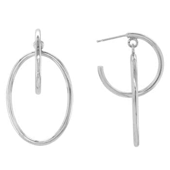 Dbl Dangle sterling silver earrings with post dangle design