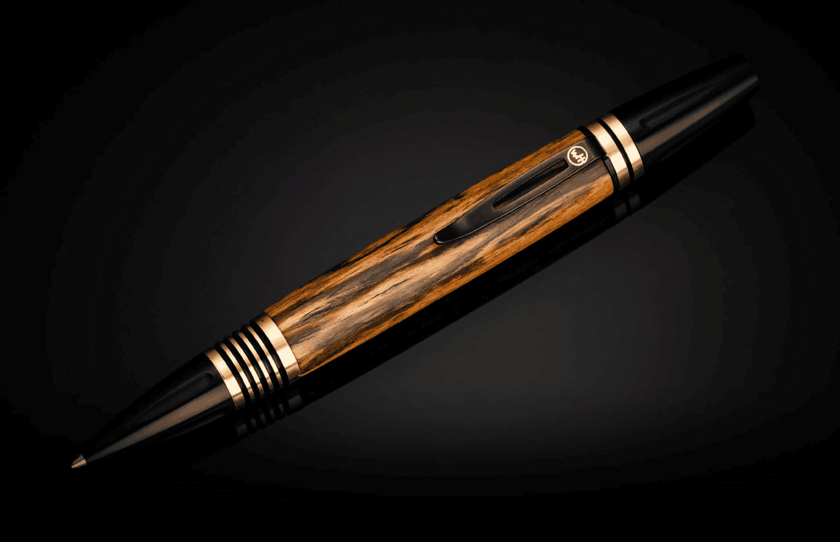 Rosewood Caribe 13 men's jewelry featuring rich rosewood and distinctive wood grain texture